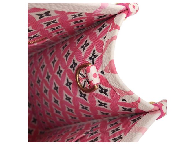 Borsa Louis Vuitton Monogram Flower Tile Rosa - vista 7