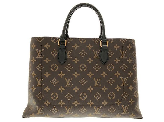 Borsa Tote Louis Vuitton Monogram Flower Marrone Nero - vista 2