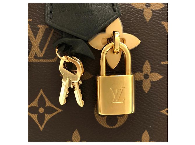 Borsa Tote Louis Vuitton Monogram Flower Marrone Nero - vista 3