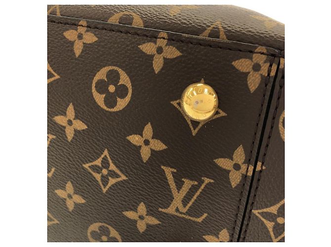 Borsa Tote Louis Vuitton Monogram Flower Marrone Nero - vista 4