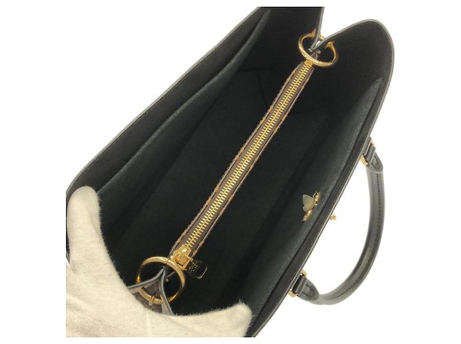 Borsa Tote Louis Vuitton Monogram Flower Marrone Nero - vista 8