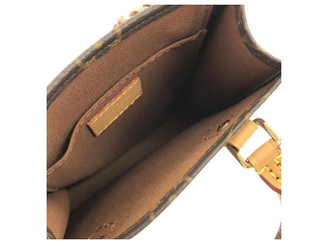 Borsa Louis Vuitton Monogram Petite Sac Plat Marrone - vista 8