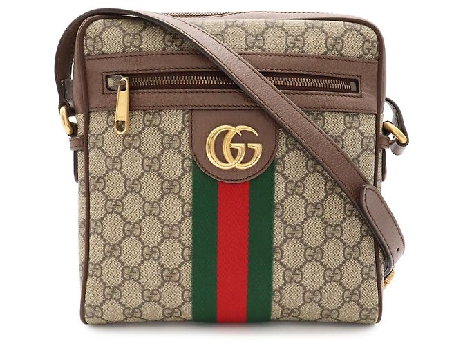Borsa GUCCI Ophidia GG Small Marrone Rosso Beige Verde Giallo - vista 2