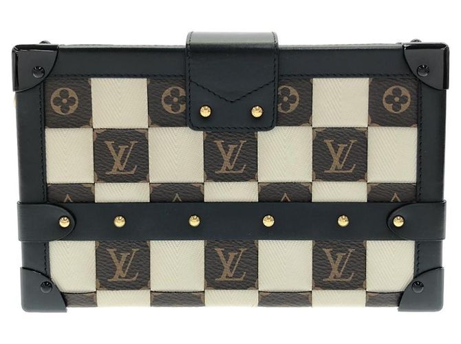 Borsa a tracolla Louis Vuitton Monogram Petite Malle M53201 Marrone Crudo - vista 2