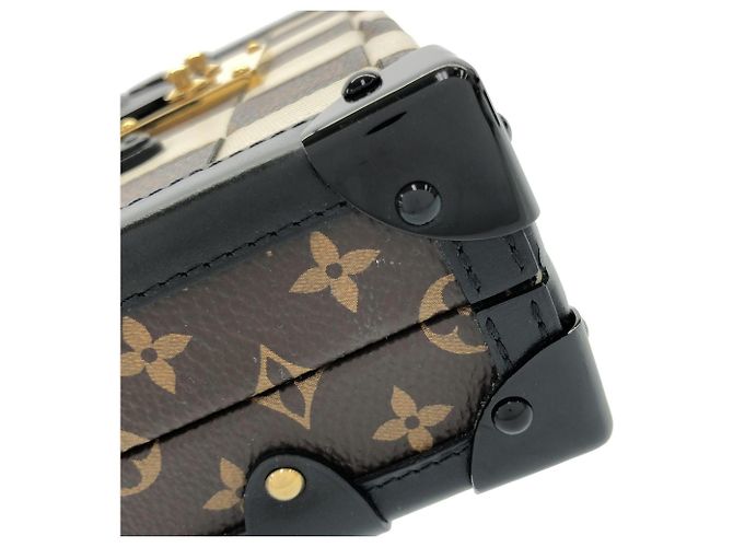 Borsa a tracolla Louis Vuitton Monogram Petite Malle M53201 Marrone Crudo - vista 6
