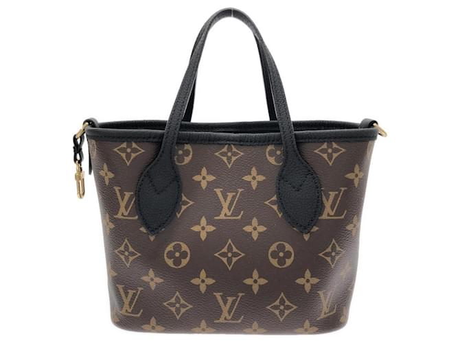 Borsa Louis Vuitton Monogram Neverfull Inside Out BB Marrone Nero - vista 2