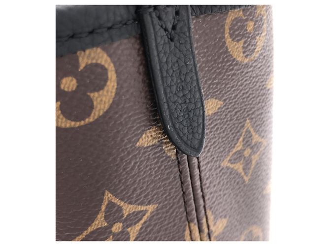 Borsa Louis Vuitton Monogram Neverfull Inside Out BB Marrone Nero - vista 4