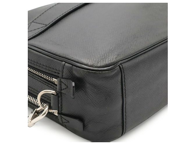Clutch Louis Vuitton Taiga Neo Pavel Nero Grigio - vista 4