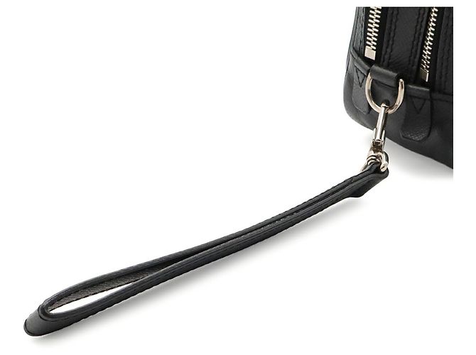 Clutch Louis Vuitton Taiga Neo Pavel Nero Grigio - vista 6