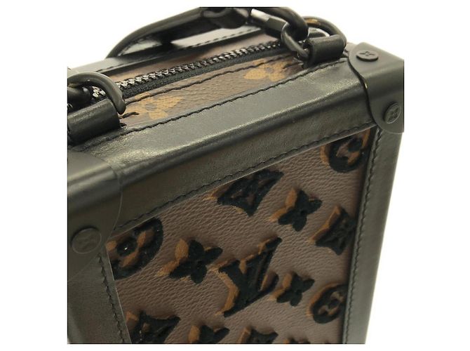 Louis Vuitton Monogram Tuftage Vertical Soft Trunk Schultertasche Braun Schwarz - Ansicht 6