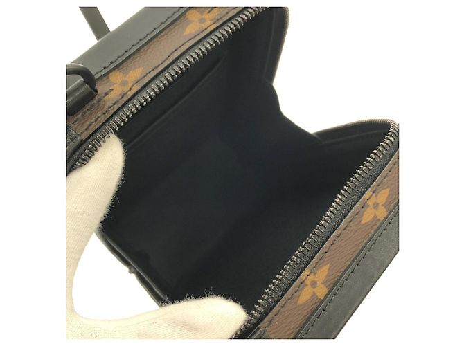 Louis Vuitton Monogram Tuftage Vertical Soft Trunk Schultertasche Braun Schwarz - Ansicht 9