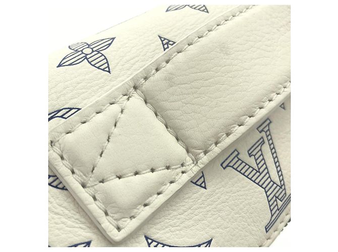 Borsa a Spalla Louis Vuitton Monogram Shadow Rush Bianco - vista 6
