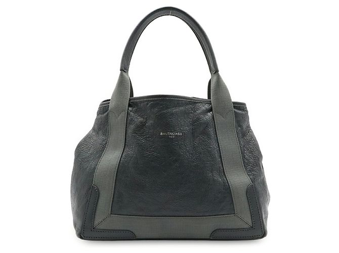 Borsa Balenciaga Navy Cabas S Tote Bag Marrone Blu navy - vista 2