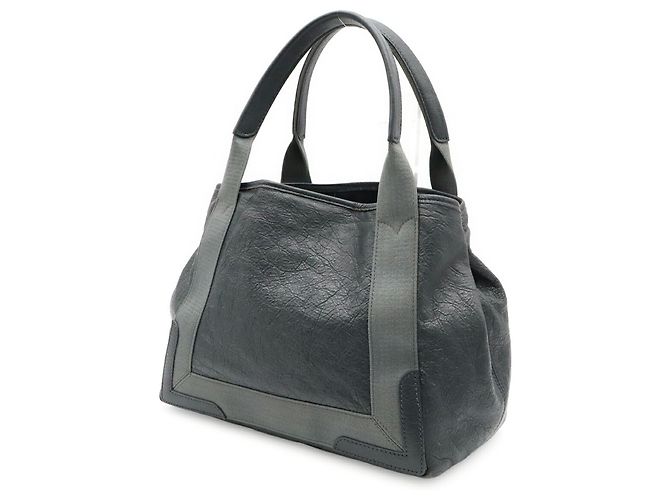 Borsa Balenciaga Navy Cabas S Tote Bag Marrone Blu navy - vista 3