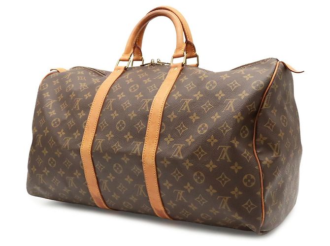 Borsa Boston Louis Vuitton Monogram Keepall 50 Marrone - vista 3