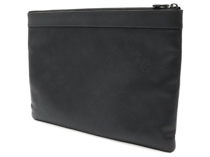 Pochette Louis Vuitton Monogram Shadow Pochette Discovery Clutch Bag Nero - vista 3