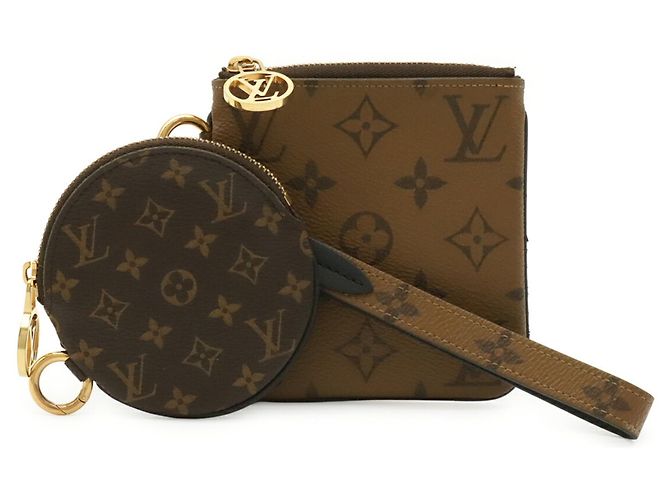 Pochette Trio Monogram Giant Louis Vuitton Marrone - vista 2