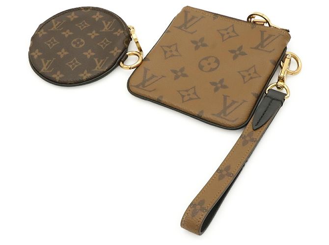 Pochette Trio Monogram Giant Louis Vuitton Marrone - vista 3