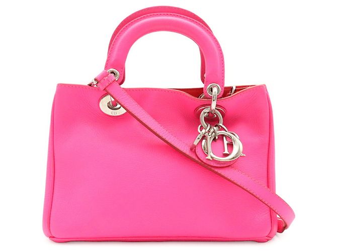 Mini borsa Christian Dior Diorissimo Nero Rosa - vista 2