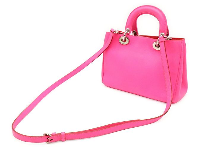 Mini borsa Christian Dior Diorissimo Nero Rosa - vista 3