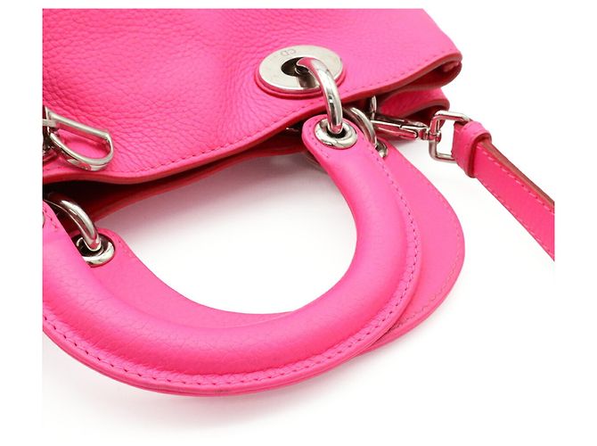 Mini borsa Christian Dior Diorissimo Nero Rosa - vista 5