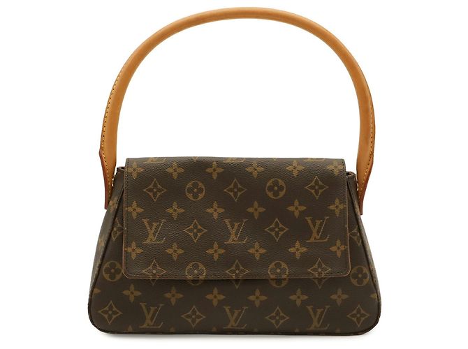 Borsa a tracolla Louis Vuitton Monogram Mini Looping Marrone - vista 2