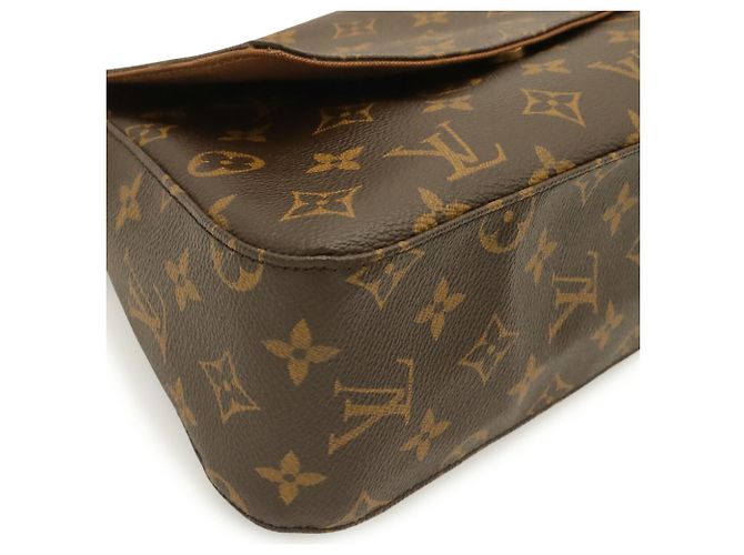 Borsa a tracolla Louis Vuitton Monogram Mini Looping Marrone - vista 4
