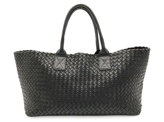 Borsa Tote Bottega Veneta Intrecciato MM Nero - vista 2