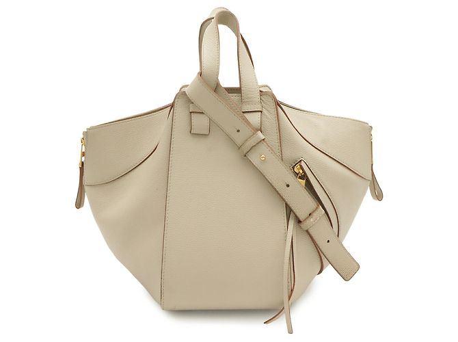 Borsa Loewe Hammock in pelle beige sabbia - vista 2