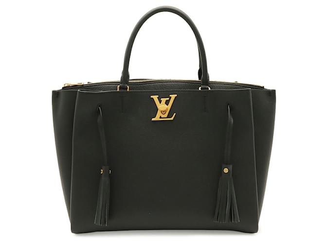 Borsa Louis Vuitton Lockmere Nero Bianco - vista 2
