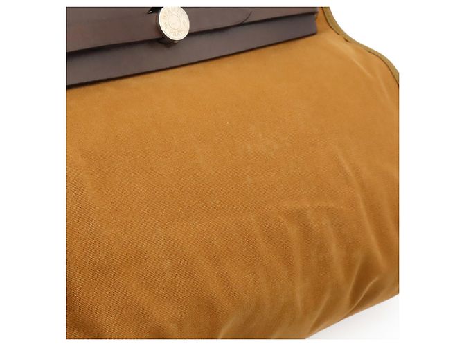 HERMES Hermès Herbag Zip PM Handtasche Hellbraun Dunkelbraun - Ansicht 8