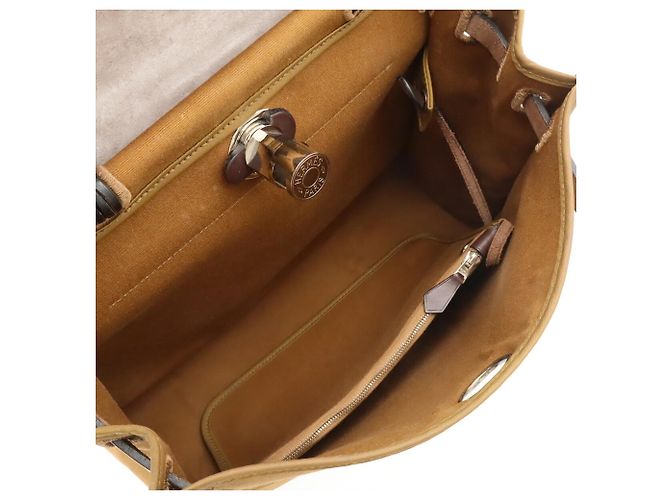 HERMES Hermès Herbag Zip PM Handtasche Hellbraun Dunkelbraun - Ansicht 9