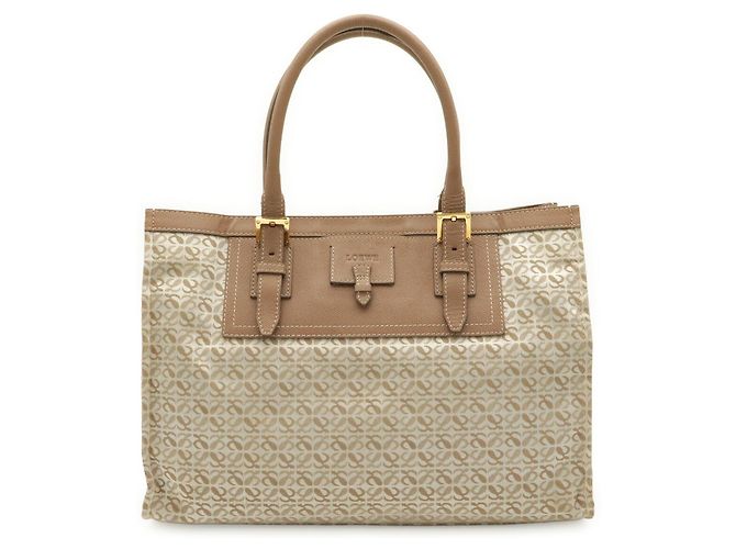 Borsa Tote Loewe Anagram Beige - vista 2