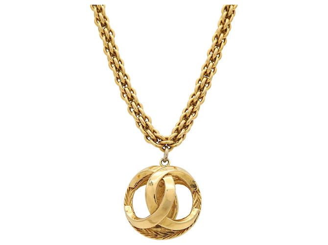 CHANEL Coco Mark CC Gliederkette mit Durchbruch-Design Golden - Ansicht 2