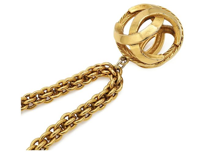 CHANEL Coco Mark CC Gliederkette mit Durchbruch-Design Golden - Ansicht 5