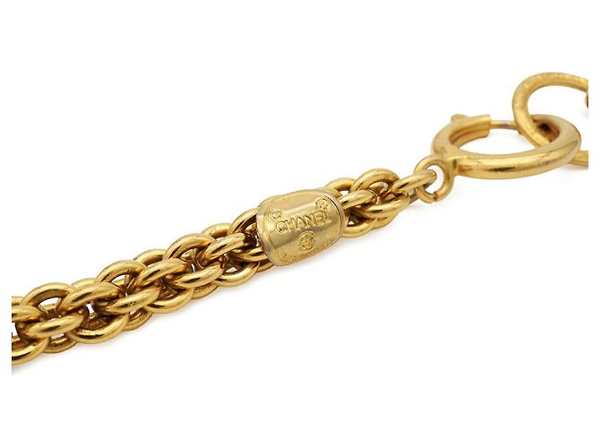 CHANEL Coco Mark CC Gliederkette mit Durchbruch-Design Golden - Ansicht 8
