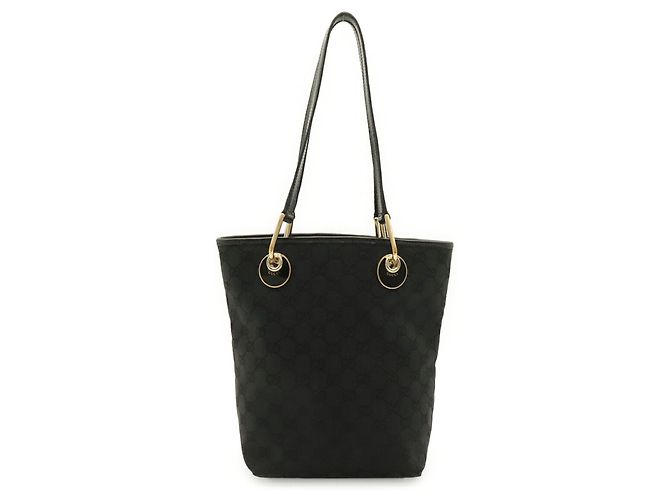 Borsa Tote Gucci GG Canvas Nero - vista 2