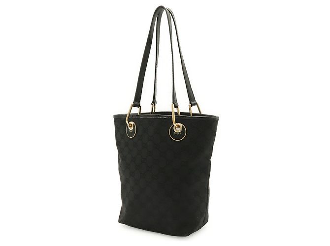 Borsa Tote Gucci GG Canvas Nero - vista 3