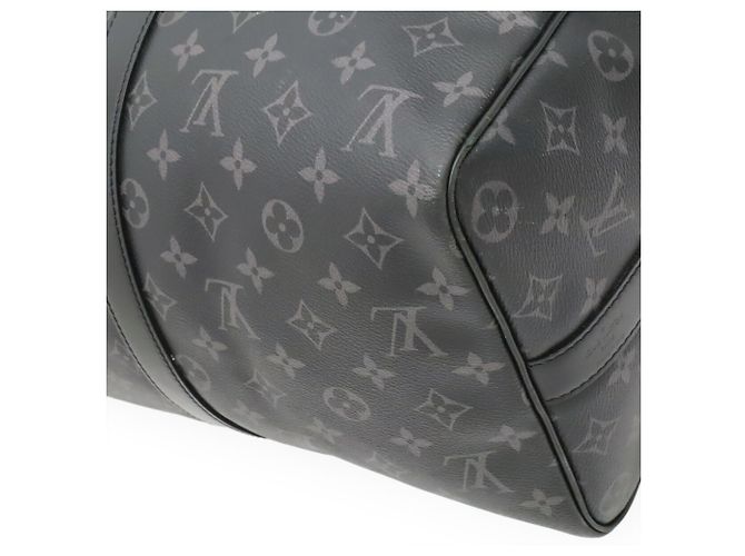 Louis Vuitton Monogram Eclipse Keepall Bandoulière 45 Borsa Boston Marrone Nero Bianco Monogramma - vista 4