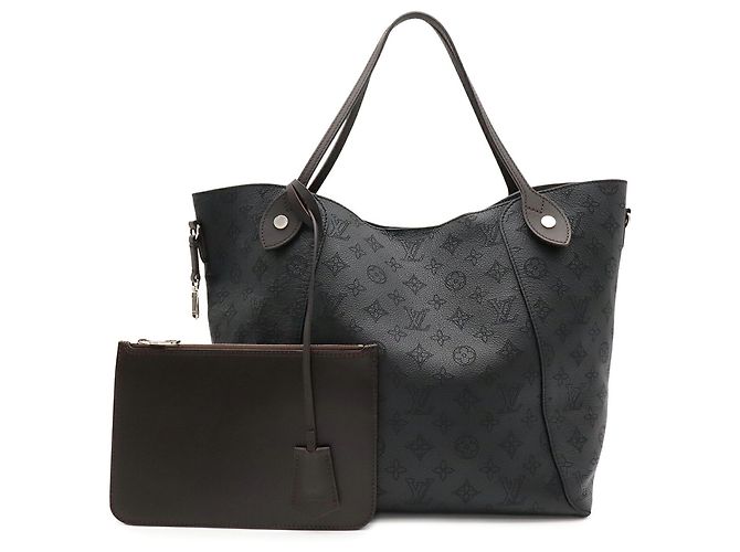 Borsa Tote Louis Vuitton Monogram Mahina Hina MM Nero - vista 2