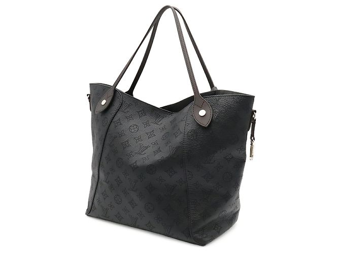 Borsa Tote Louis Vuitton Monogram Mahina Hina MM Nero - vista 3
