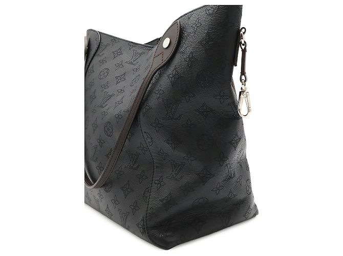 Borsa Tote Louis Vuitton Monogram Mahina Hina MM Nero - vista 6