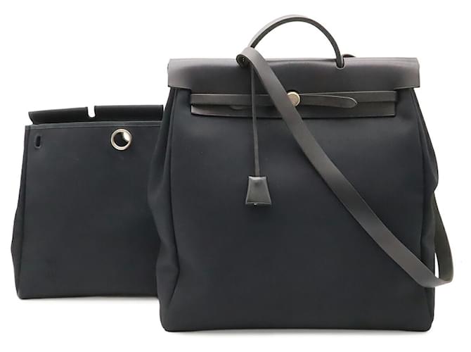 Hermès Borsa Hermes Herbag MM Nero - vista 2