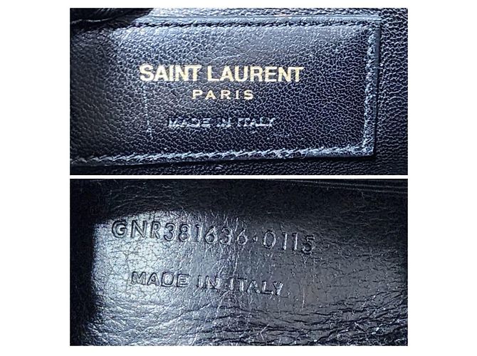 YVES SAINT LAURENT Borsa Camera Monogram Small in Pelle Grena Beige - vista 2