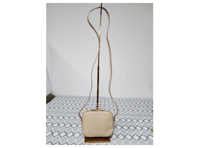 YVES SAINT LAURENT Borsa Camera Monogram Small in Pelle Grena Beige - vista 3