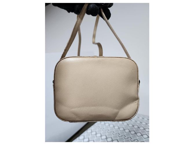 YVES SAINT LAURENT Borsa Camera Monogram Small in Pelle Grena Beige - vista 9