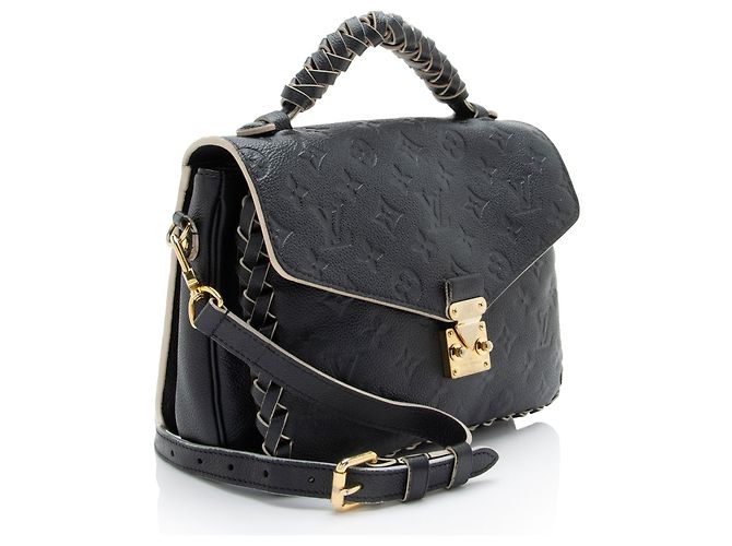 Borsa a tracolla Louis Vuitton Monogram Empreinte Braided Pochette Metis Nero - vista 2