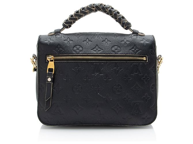 Borsa a tracolla Louis Vuitton Monogram Empreinte Braided Pochette Metis Nero - vista 3