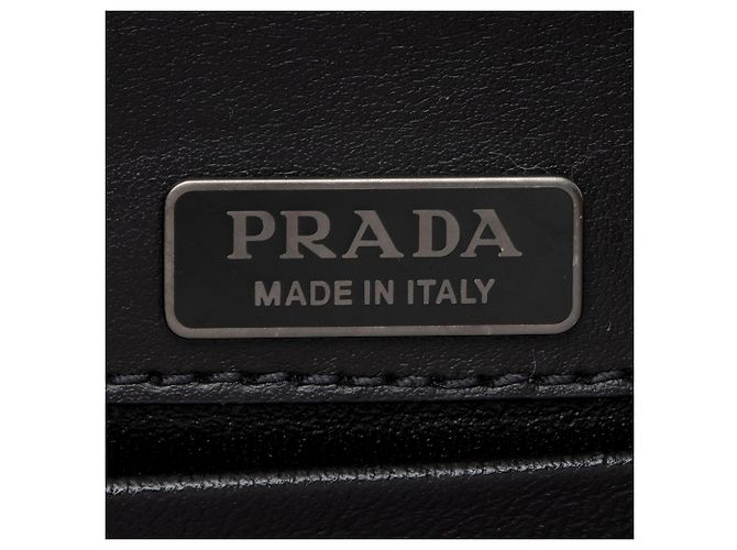 Borsa a tracolla Cahier in pelle di vitello Saffiano borchiata Prada Nero - vista 7