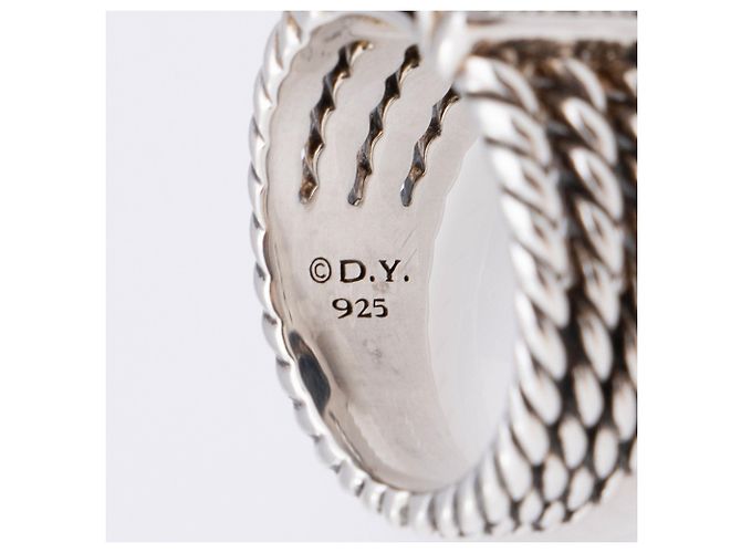 Anello Wheaton in argento sterling, diamante e onice David Yurman - Misura 8 Nero - vista 4